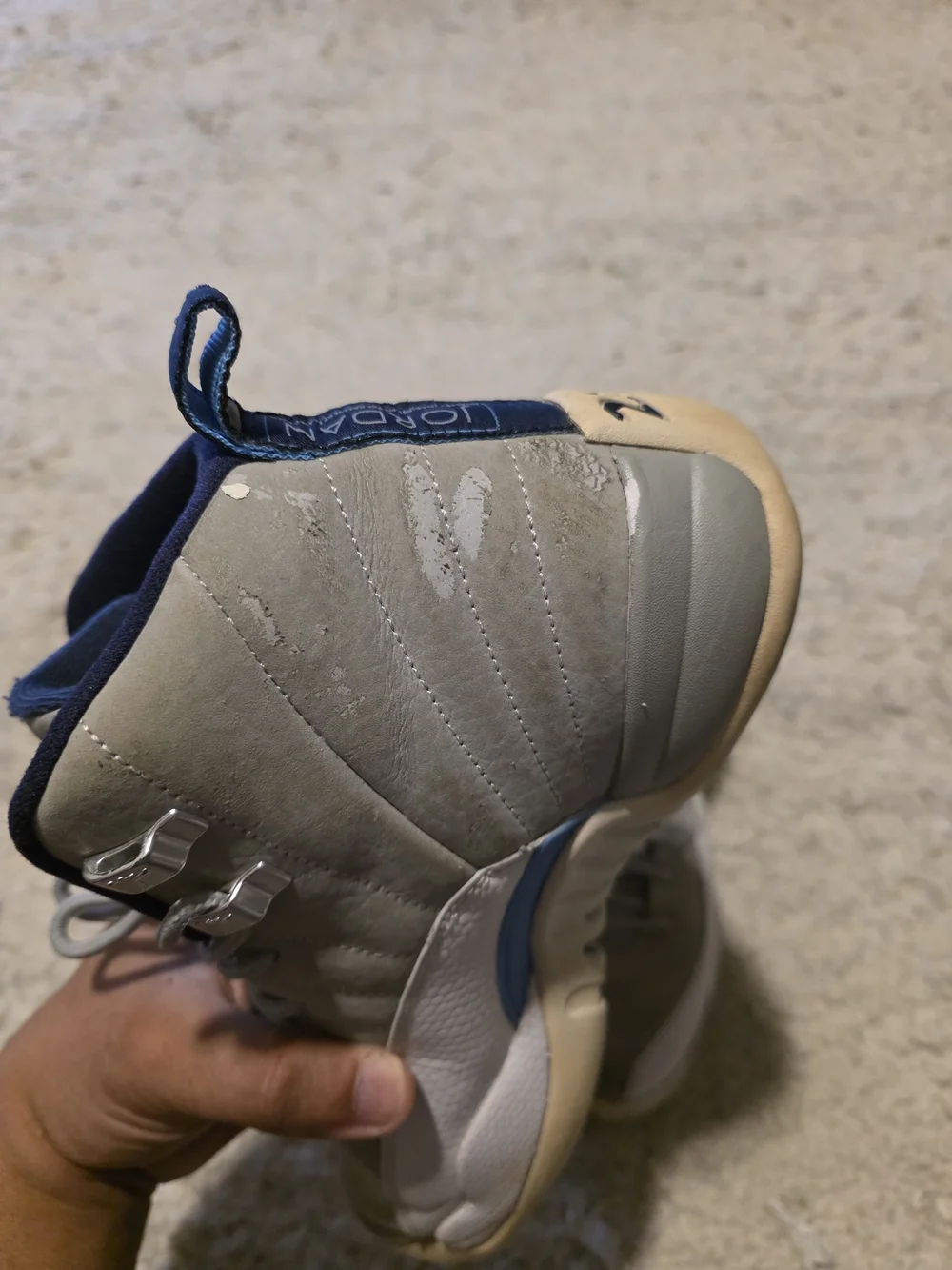 Jordan Men’s High-Top Sneakers in Grey, Navy and Tan